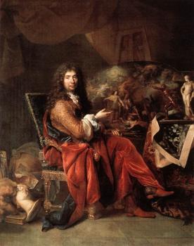 尼古拉斯 德 拉吉萊勒 Portrait of Charles Le Brun